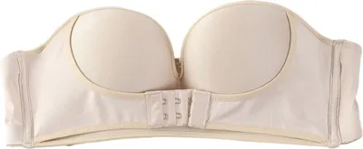 Produktbild von Unsichtbarer BH für Damen, rutschfester Push-up-BH mit Schnallenverschluss vorne und hinten, kabellos, hervorragende Unterstützung, schulterfrei, Kleidungs-Paar-BH, trägerloser BH für Damen