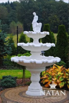 Image de Fontaine Jardin Étang Fontaine 217cm Fontaine en pierre Fontaine de jardin Nouveau