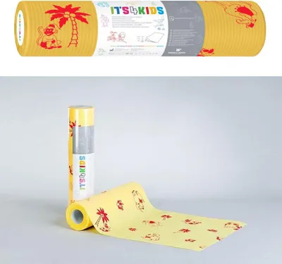 Produktbild von Kinder-Schreibunterlage auf Rolle, 33 cm x 50 cm, gelb folienverpackt, 54 g, Its4kids, 50 Stück