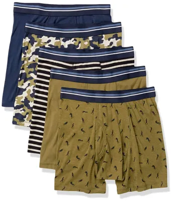 Produktbild von A. Essentials Herren Atmungsaktive Boxershorts aus Baumwolle, ohne Etikett, 5er-