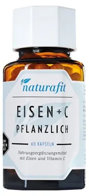 Zdjęcie produktu dla naturafit żelazo + C kapsułki roślinne, 60 kapsułek