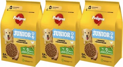 Obrázek produktu pro Pedigree Krmivo pro štěňata s drůbeží a zeleninou Junior 2,6 kg
