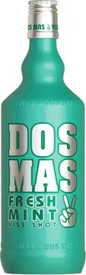Produktbild von Dos Mas Kiss Shot fresh Mint Minzlikör mit Vodka verfeinert 700ml