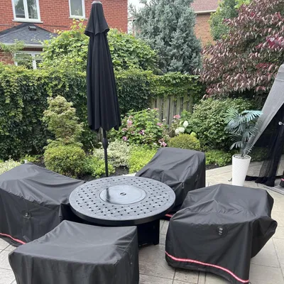 Image de Housses imperméables pour chaises de jardin - Protection pour l'extérieur - 1 pièce - 79 x 94 x 76 cm