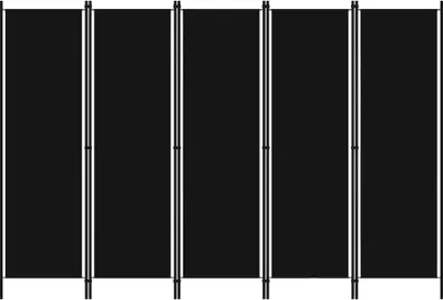 Zdjęcie produktu dla The Living Store 5-częściowy dzielnik pokoju czarny 250x180 cm