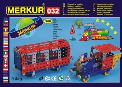 Produktbild von Merkur 032 Eisenbahnmodelle, 300 Teile, 10 Modelle