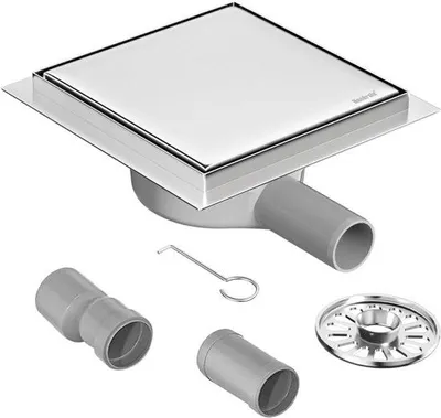 Obrázek produktu pro Rohový sprchový žlábek - nerezová ocel - 15 x 15 cm