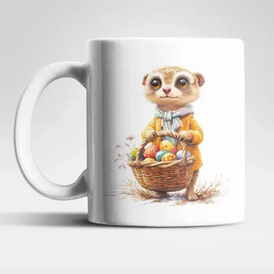 Produktbild von Ostern Erdmännchen Ostereier Kaffeetasse Teetasse Tasse Geschenkidee 325 ml – 5642708-Erdmannchen-04