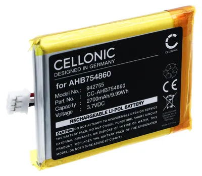 Immagine prodotto di CELLONIC Batteria per Altoparlante Compatibile con Divoom Ditoo Pro, AHB754860 – (2700mAh , 3.7V)