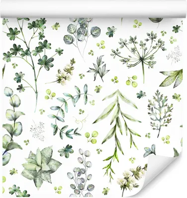 Produktbild von 10m VLIES TAPETE Rolle Natur Blumen Pflanzen Flora Blätter Gemalt Motiv XXL