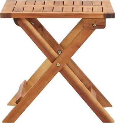 Obrázek produktu pro Skládací konferenční stolek - masivní dřevo | 40 x 40 x 40 cm | praktické skladování - Stůl - Zahradní stůl