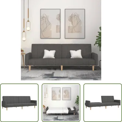 Produktbild von The Living Store Schlafsofa 2-Sitzer Dunkelgrau Stoff
