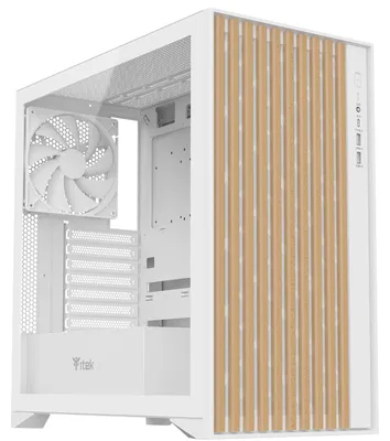 Obrázok produktu pre itek WOODY, Tower, PC, Biela, ATX, micro ATX, Mini-ITX, Akrylonitrilbutadienstyren (ABS), Drevo, Hranie
