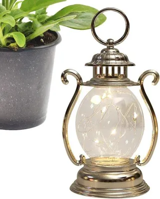 Obrázok produktu pre Prenosná LED lampa – dekoratívna lampa – vytvára príjemnú atmosféru – rustikálny dizajn lampy