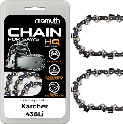 Produktbild von 2x Sägekette Kettensäge 35cm 1,1mm 3/8" 52 TG für Kärcher 436Li