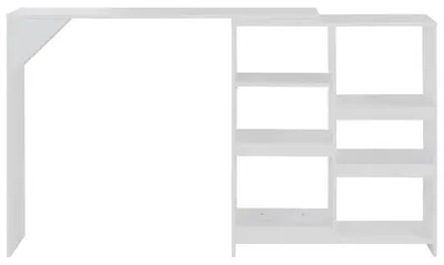Obrázek produktu pro vidaXL Barový stůl s pohyblivou policí bílý 138x39x110 cm
