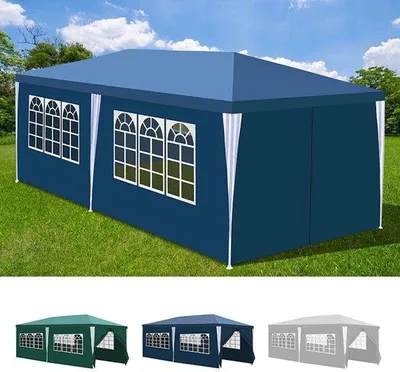 Obrázok produktu pre Plavecký stan, 3 x 6 metrov, vodovzdorný, s bočnými stenami, odolný voči poveternostným vplyvom, modrý