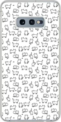 Produktbild von MuchoWow® Handyhülle Schutzhülle Hülle für Telefoonhoesje Samsung Galaxy S10e Mädchen - Katze - Muster - Mädchen - Kinder - Kinder Silikon Softcase Handy Hülle - Handy