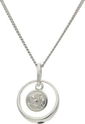 Produktbild von JuwelmaLux Anhänger Silber 925 Taufring mit Schutzengel Zirkonia JL21-02-0040