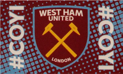 Produktbild von West Ham United FC - Fahne SG37950 (Einheitsgröße) (Rotwein/Blau/Gelb)