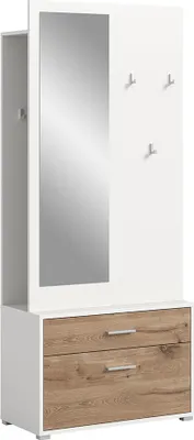 Produktbild von xonox.home Garderobenkombination Garderobenset Paneel Polo weiß 80x190x38cm