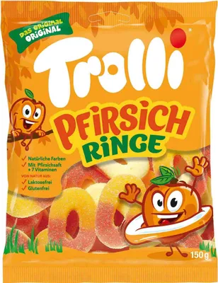 Produktbild von TROLLI Food Pfirsichringe 150g