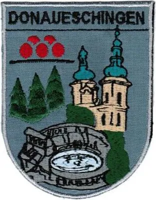 Produktbild von AUFNÄHER - Wappen - DONAUESCHINGEN - 02923 - Gr. ca. 7,5 x 9,5 cm - Patches Stick Applikation