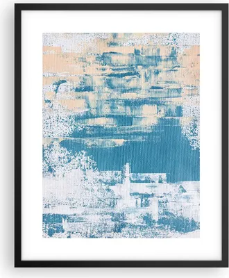 Produktbild von Gerahmtes Poster - Schwarzer Rahmen - Blau Farben Hintergrund - 40x50 cm - Wand Bild - Wanddeko - Wandbilder - Kunstposter - Wandposter - Bilderrahmen - Bilder - Kunstdruck - P2BPA40x50-5062