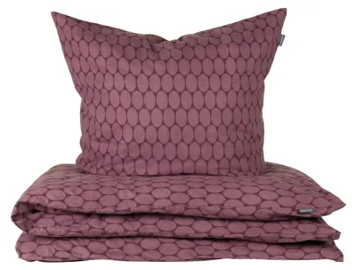 Produktbild von SCHIESSER Bettwäscheset Drops | Grafikprint | Feinbiber | 2-teilig | 100% Baumwolle | Kuschelweich | YKK-Reißverschluss | 135x200 cm + 80x80 cm | Mauve