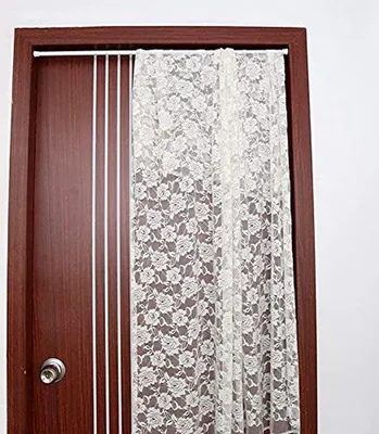 Obrázok produktu pre Unyqoos® – Teleskopická závesná tyč na záclony do sprchy, 55–90 cm, závesná tyč bez vŕtania s upínacími svorkami, biela, vhodná do sprchy, kúpeľne a na balkón