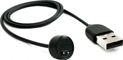Produktbild von SYSTEM-S USB 2.0 Kabel 55 cm Ladekabel für Xiaomi Mi Band 6 Smartwatch in Schwarz