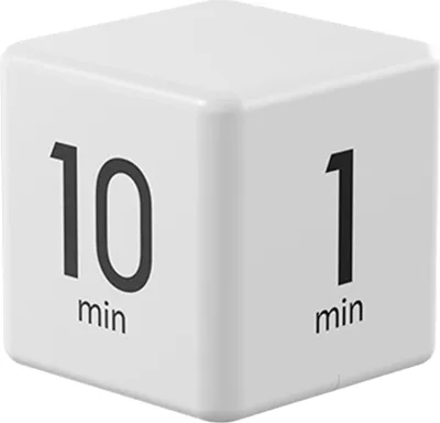 Produktbild von Rotierender Pomodoro-Timer, 1–60 Minuten, voreingestellte LED-Anzeige, einstellbare Lautstärke, Würfel-Timer für Arbeit, Studium, Küche, tragbar, sensorgesteuerter Timer mit einstellbarer Lautstärke