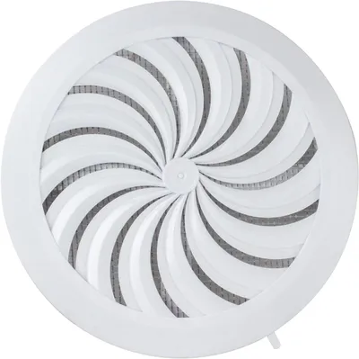 Imagen del producto de Rejilla de ventilación redonda, ajustable, de 100-150 mm de diámetro, con protección contra insectos, de plástico, para entrada y salida de aire