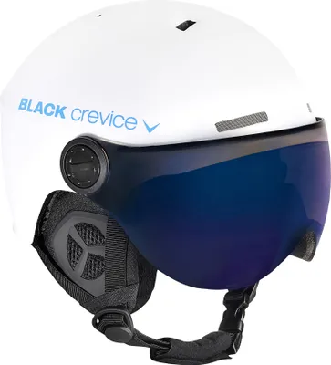 Immagine prodotto di Casco da sci e snowboard BLACK CREVICE - Modello GSTAAD | Casco con visiera | Colore: Bianco/Blu