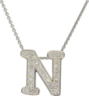 Produktbild von JuwelmaLux Anhänger Buchstabe "N" 925/000 Sterling Silber mit synth. Zirkonia JL30-02-3649