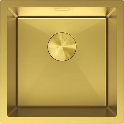 Zdjęcie produktu dla Mexen Trixo zlewozmywak stalowy 1-komorowy 440 x 440 mm, złoty - 6413441000-55