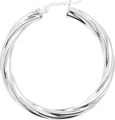 Produktbild von 925 Sterling Silber Damen - Paar Creolen - 30mm; WJS11520