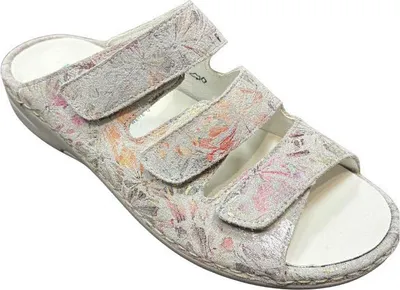 Produktbild von Waldläufer Damen Pantolette Gunna stein metallic Weite G 37,5