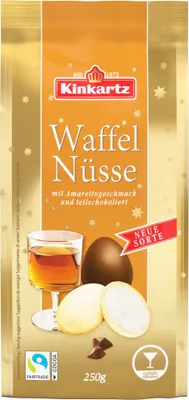 Obrázek produktu pro Lambertz Kinkartz oplatkové oříšky hořká čokoláda Amaretto 250g