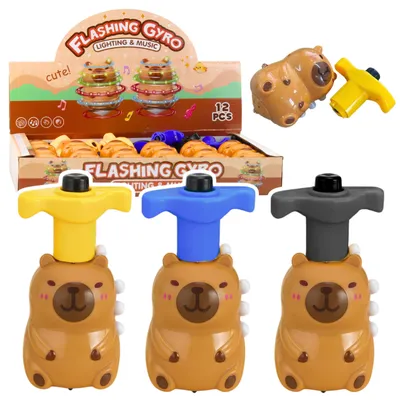 Image de Capybara Toupie Interactive Led Lumières Mélodies 12,5 Cm