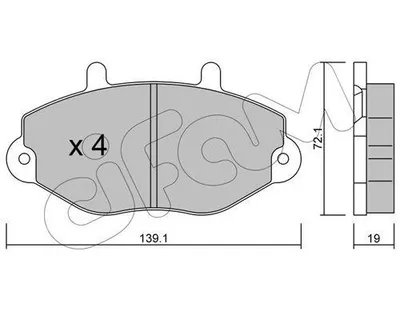 Produktbild von CIFAM Bremsbeläge Satz Vorne Bremsklötze für FORD TRANSIT MK-5 Bus (E) 822-195-0