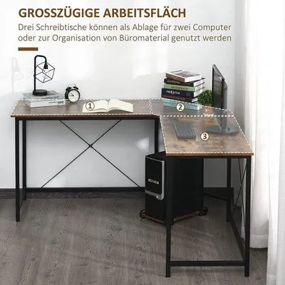 Immagine prodotto di Scrivania di alta qualità per l'ufficio in casa, in legno scuro