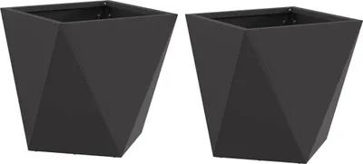Obrázok produktu pre vidaXL Kvetináč 2 ks čierny 30 x 30 x 30 cm oceľ