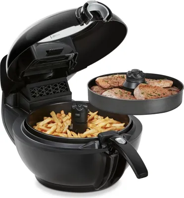 Produktbild von Tefal YV9708 ActiFry Genius XL 2in1 Heißluftfritteuse mit Rührarm, , 1,7 kg für 8 Personen, 9 automatische Menüs, 2 Speisen gleichzeitig, gesunde Friteuse ohne Öl, schwarz