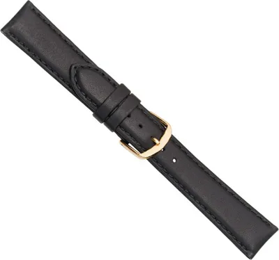 Produktbild von Kalb Wasserfest Ersatzband Uhrenarmband Kalbsleder schwarz 20571G, Stegbreite:20mm