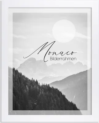 Produktbild von Bilderrahmen Monaco - 80x80 cm, Weiß Hochglanz Nachbildung, 1 mm Kunstglas klar
