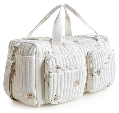 Zdjęcie produktu dla Torba do wózka 48 x 22 x 26 cm, bawełna, haft, składana, do wózka dziecięcego