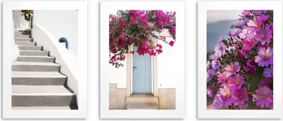 Produktbild von Elegante Poster für das Wohnzimmer Charmante Straßen von Santorini, Griechenland 3x30x40