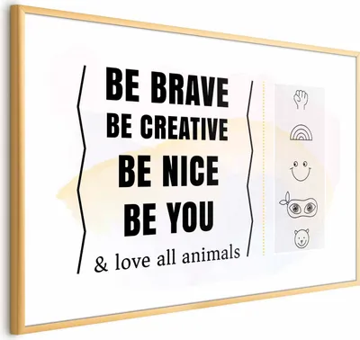 Produktbild von Posterpapier Poster - Be Yourself 60x40 cm Text m-A-0833-ao-a