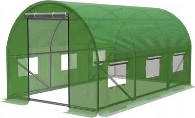 Immagine prodotto di VBChome Tunnel da giardino 300 x 200 x 200 cm Tunnel in plastica Telaio stabile Porte avvolgibili e finestre Serra da giardino Coltivazione di frutta e verdura Set di fissaggio